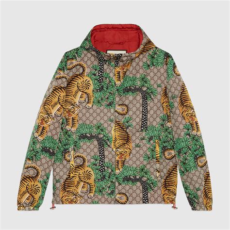 fake gucci bengal print nylon jacket|is gucci a real brand.